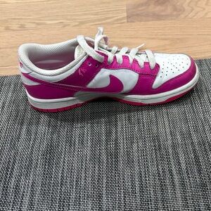 Nike Women's Fuchsia and White Sneakers